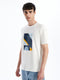Crew Neck Short Sleeve Printed Combed Cotton Men's T-shirt
